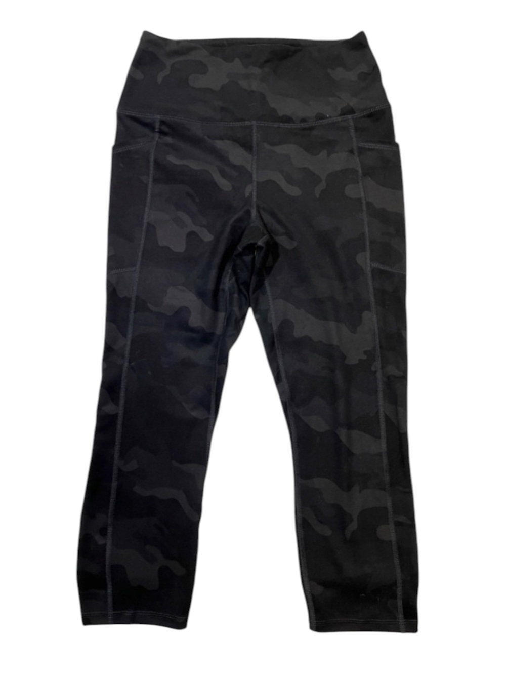 RBX Active Performance Black Camo Capri Leggings with Pockets Size Medium